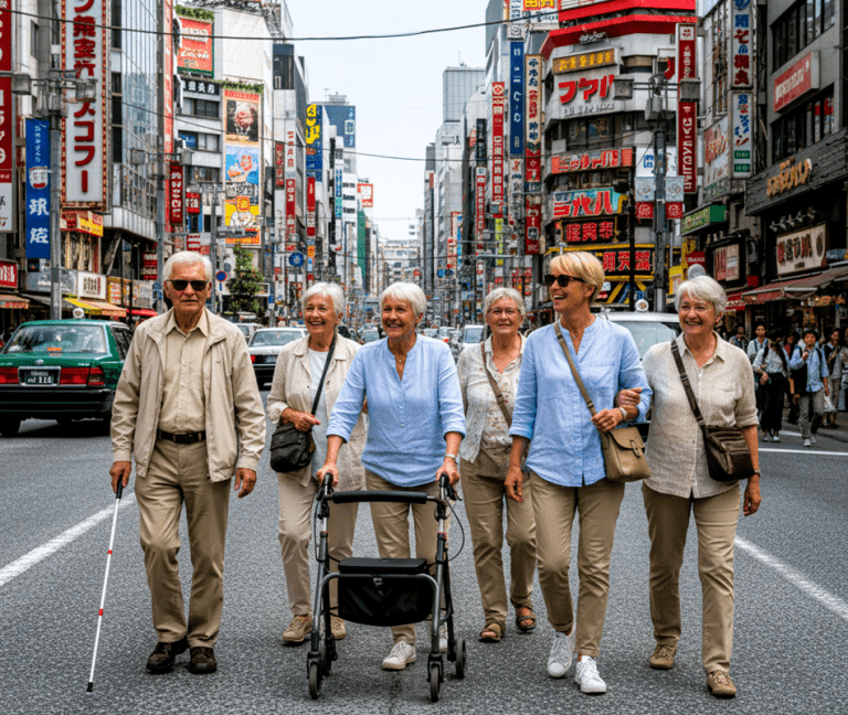 senioren in Tokyo
