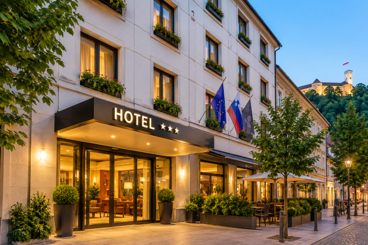Elegant hotel aan de stadsstraat